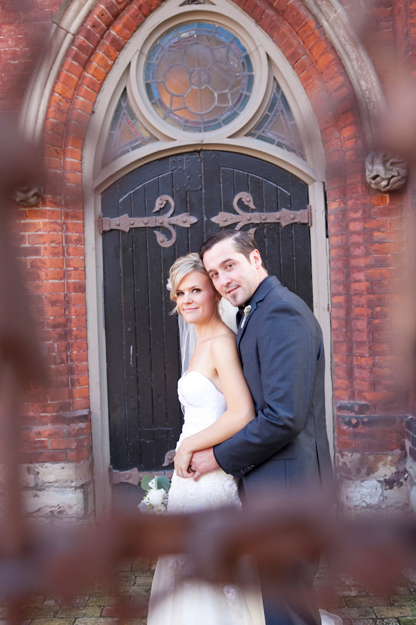 Urban wedding portrait in downtown Toronto