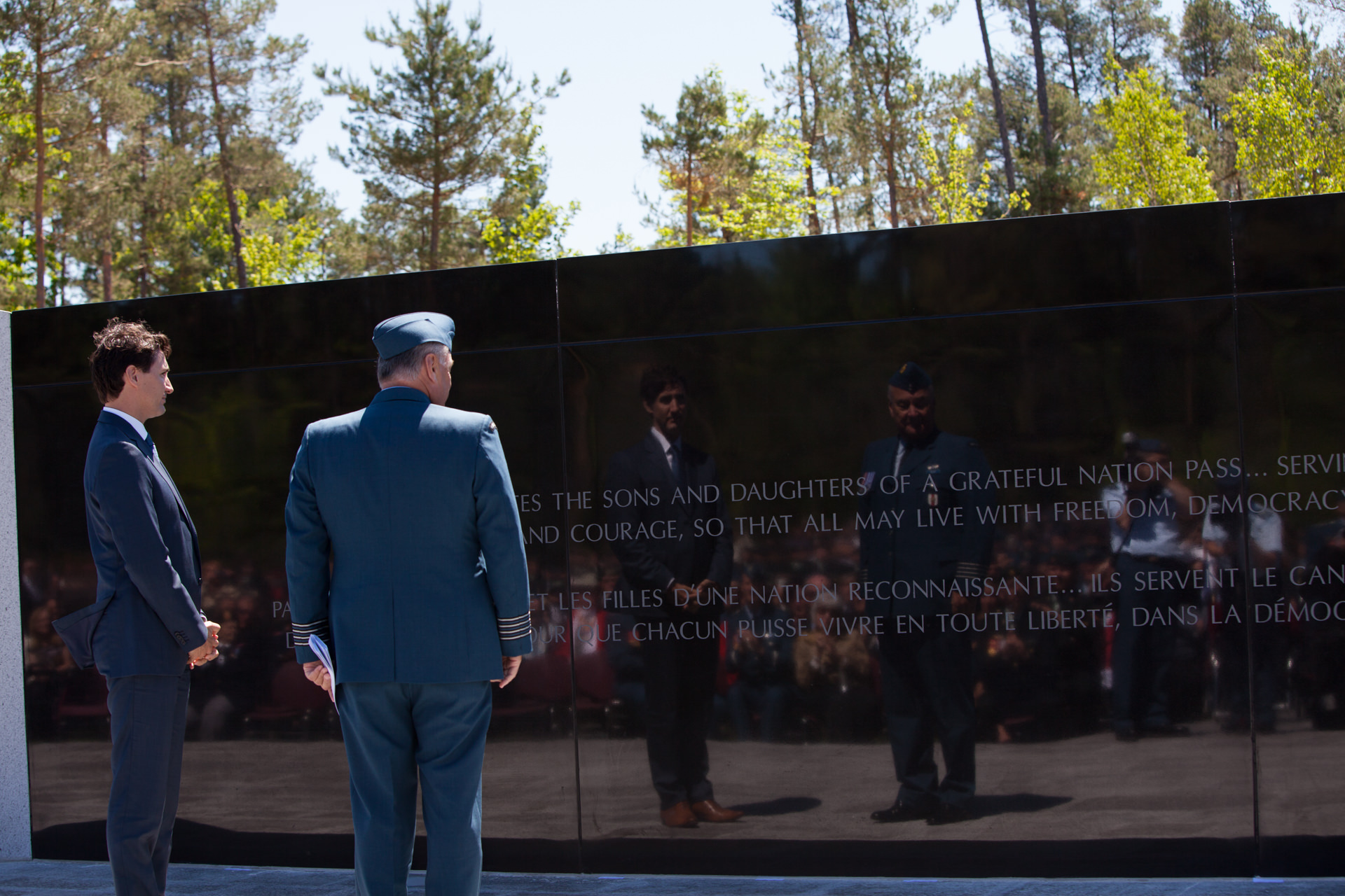 ustin Trudeau, Honorary Colonel Jamie Massie Borden Legacy Monument