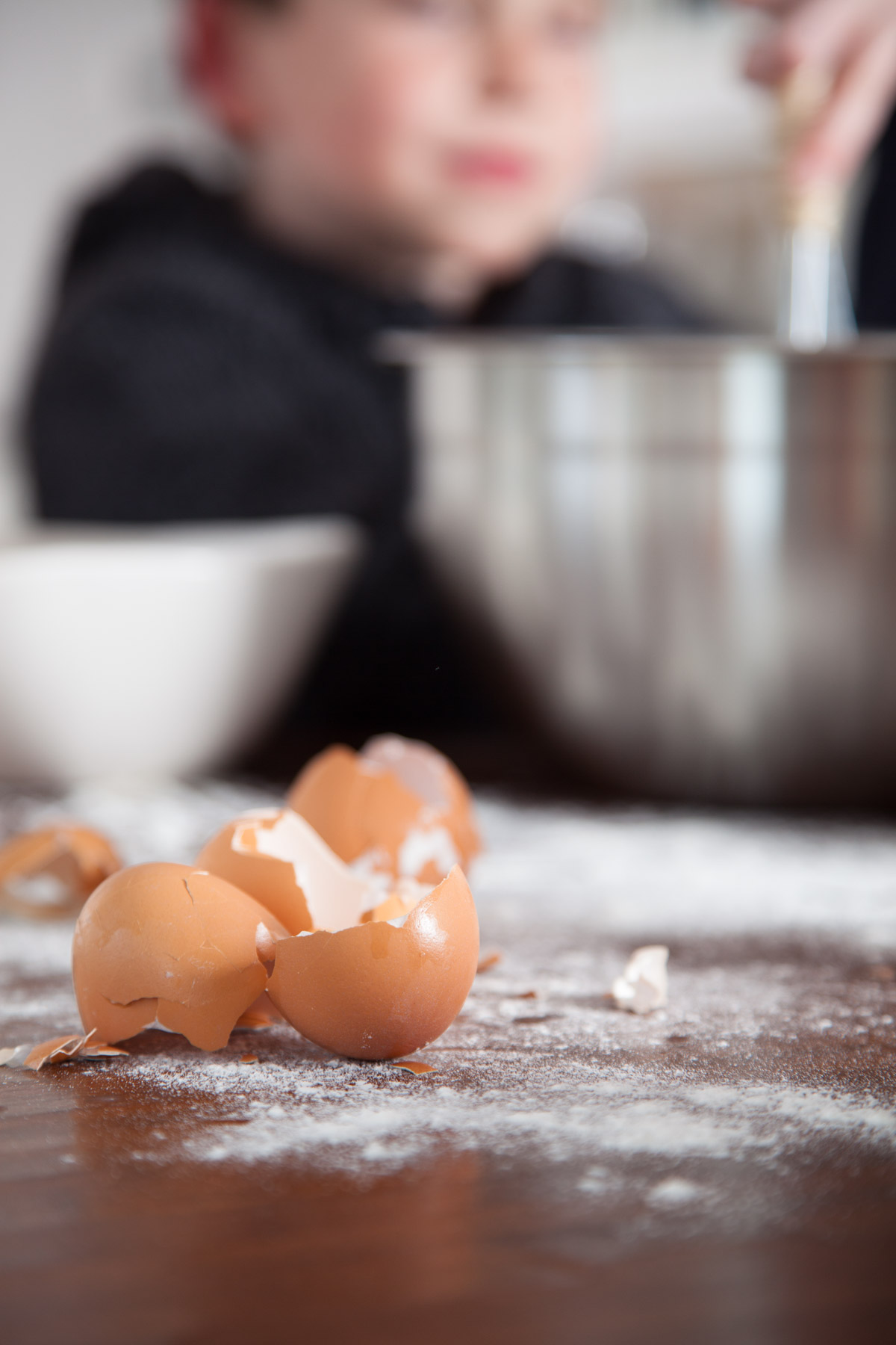 lifestyle photograph of making pancakes