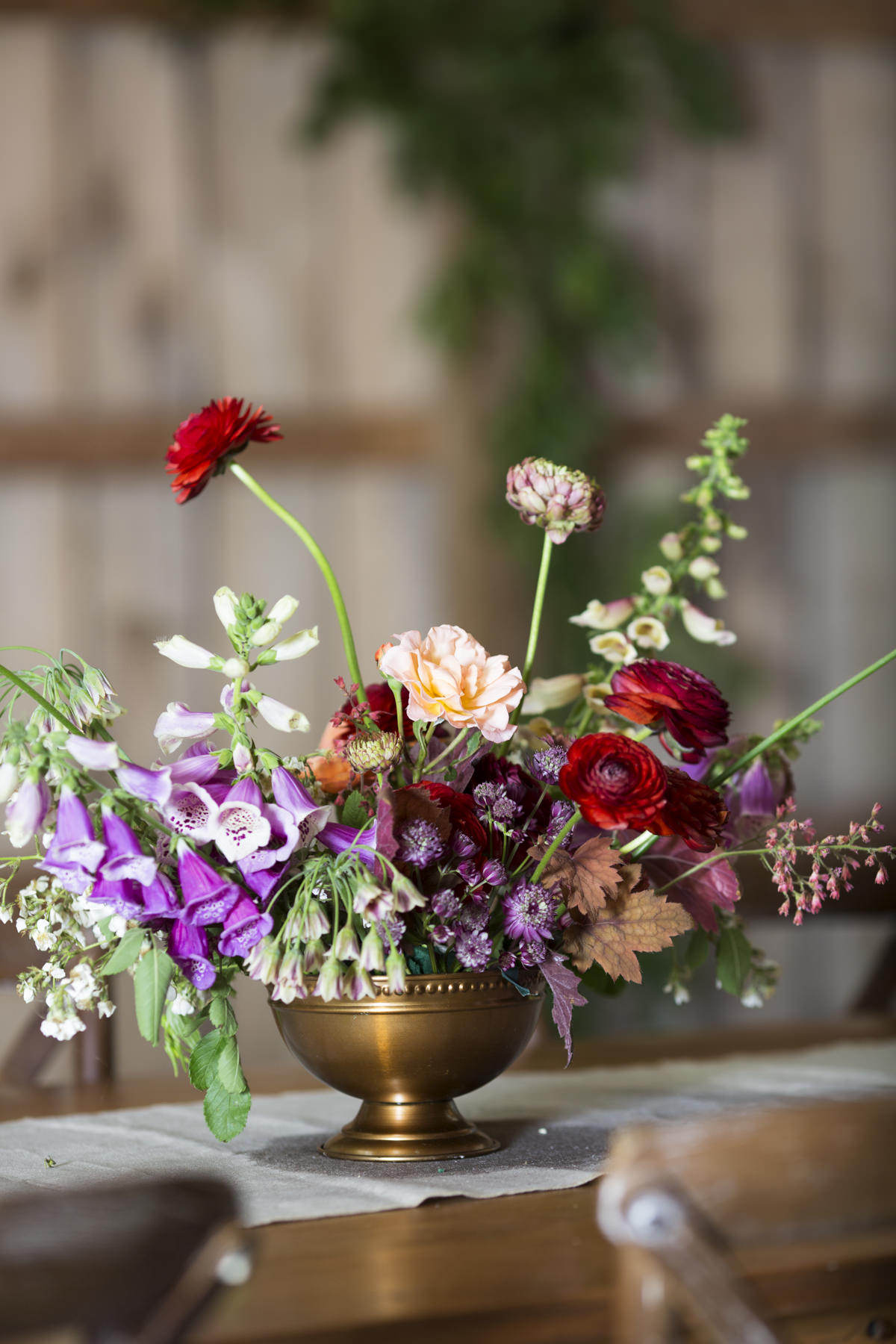 Wedding floral design for Braestone barn wedding