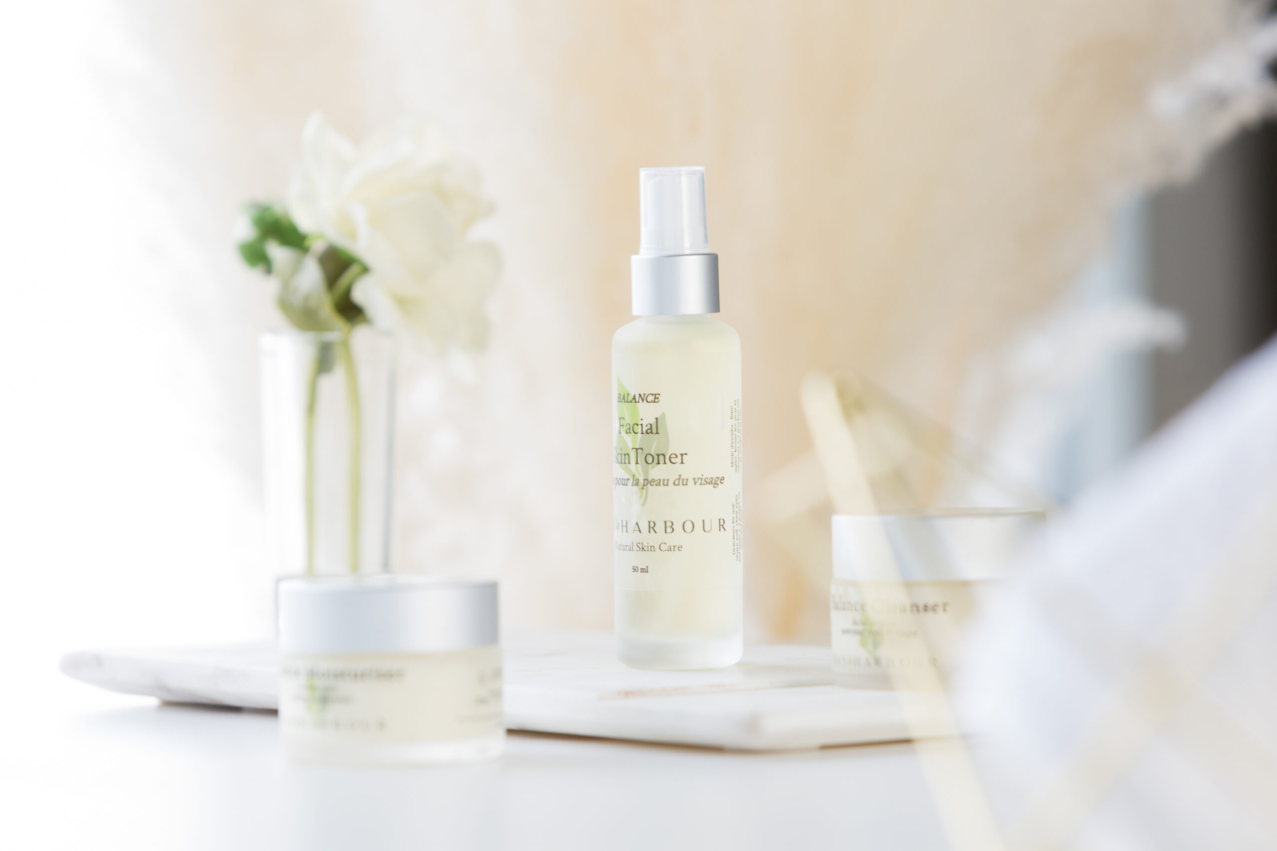 Still life photograph for clean beauty brand