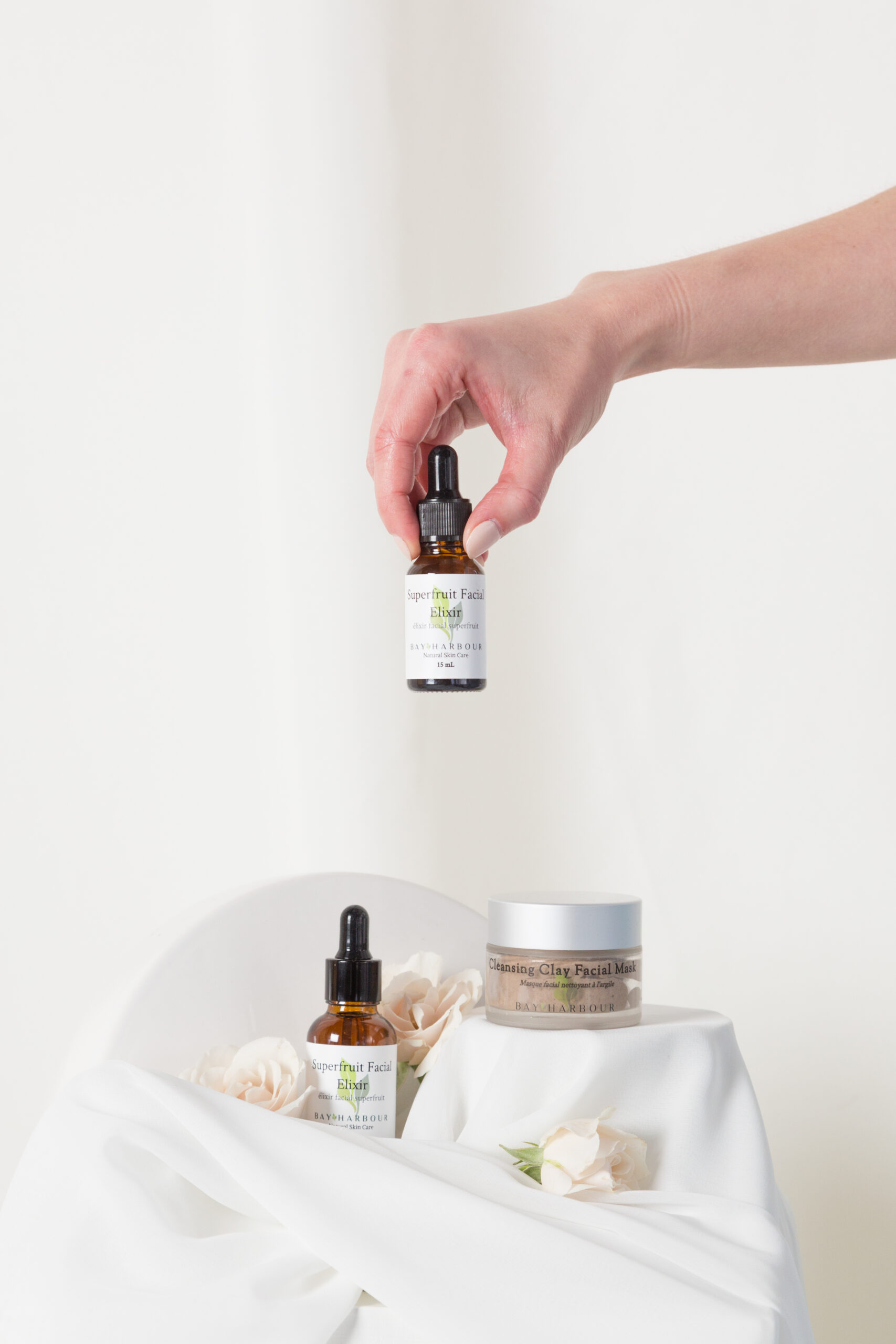 Still life photograph for clean beauty brand