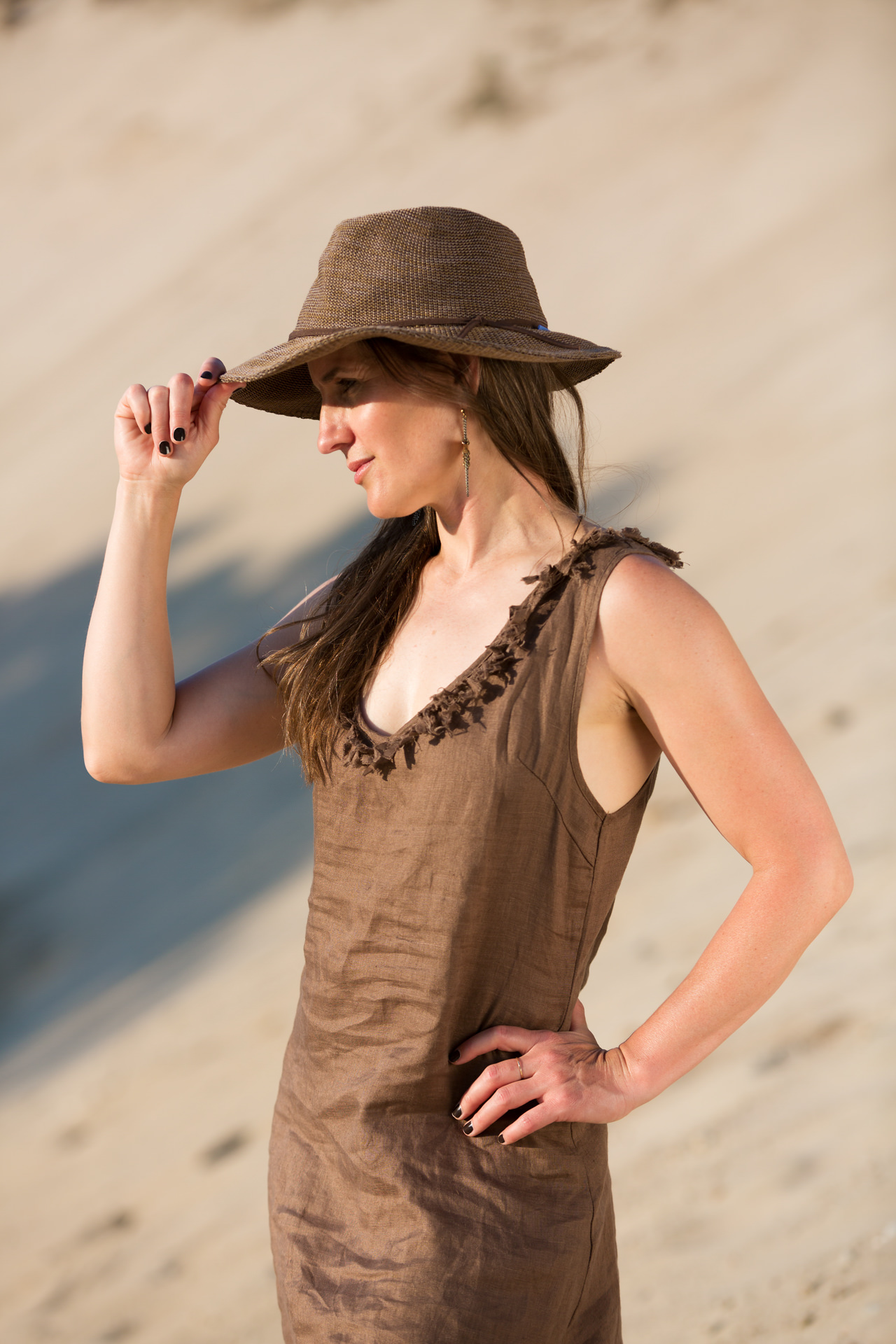 Organic linen dress by Canadian fashion brand Token of Virtue